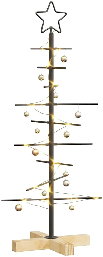 Metalinis Kalėdų medis Juoda 89 cm
