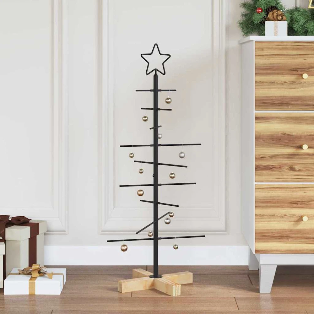 Metalinis Kalėdų medis Juoda 89 cm