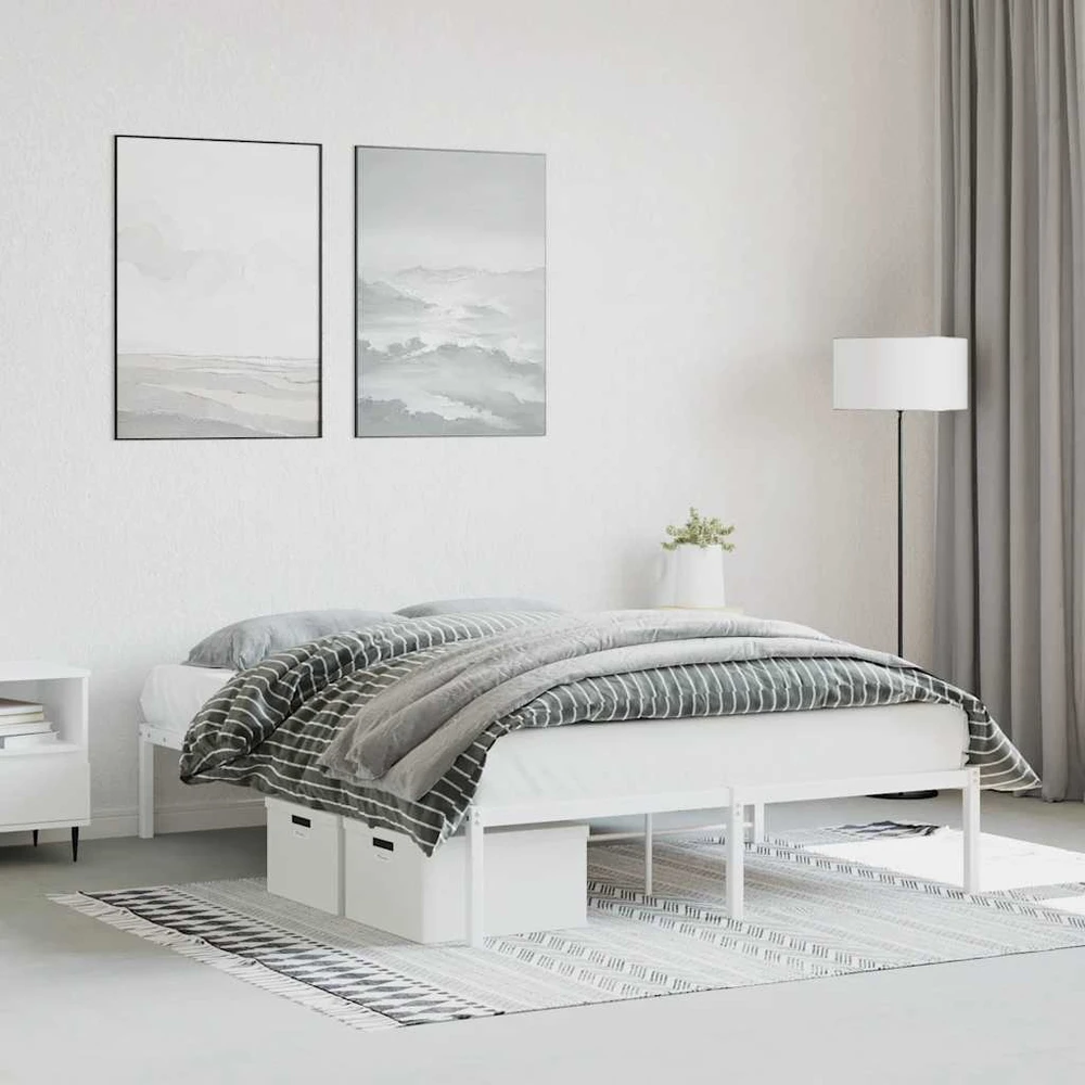 Lova Metalinis lovos rėmas, baltos spalvos, 135x190cm