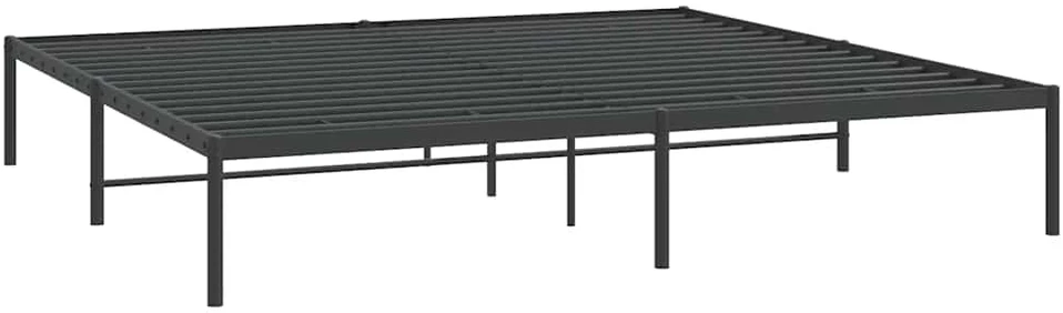 Metalinis lovos rėmas, juodos spalvos 180x200 cm