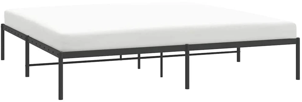Metalinis lovos rėmas, juodos spalvos, 200x200 cm