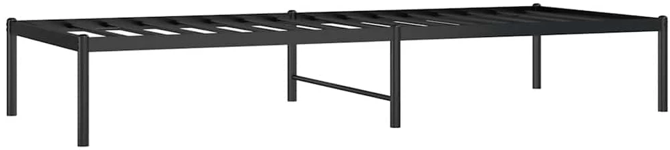 Metalinis lovos rėmas, juodos spalvos, 75x190cm