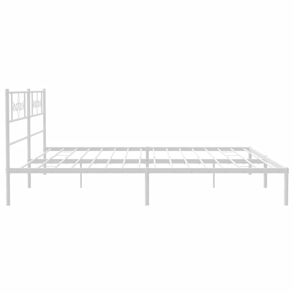 Lova Metalinis lovos rėmas su galvūgaliu, baltos spalvos, 183x213cm