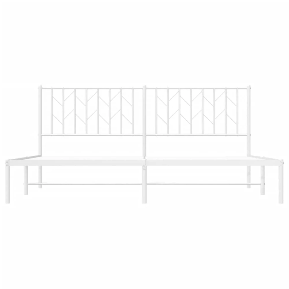 Lova Metalinis lovos rėmas su galvūgaliu, baltos spalvos, 183x213cm