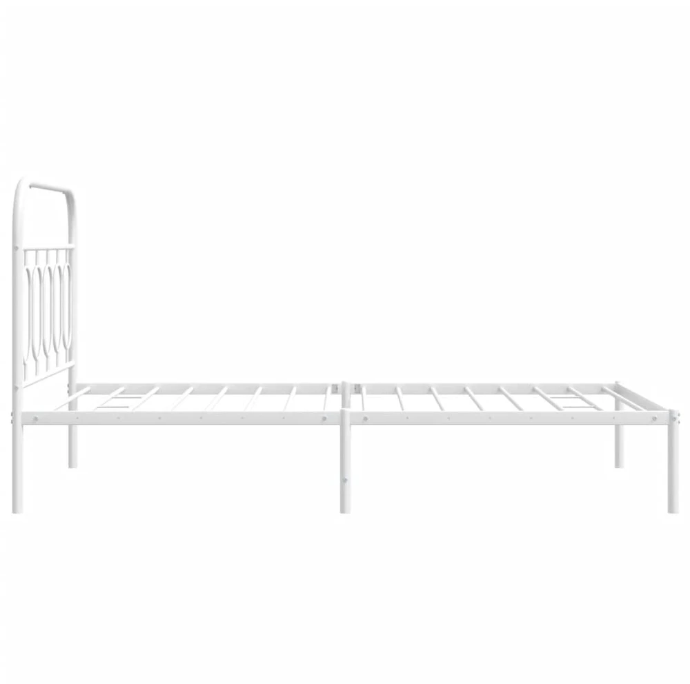 Lova Metalinis lovos rėmas su galvūgaliu, baltos spalvos, 107x203cm