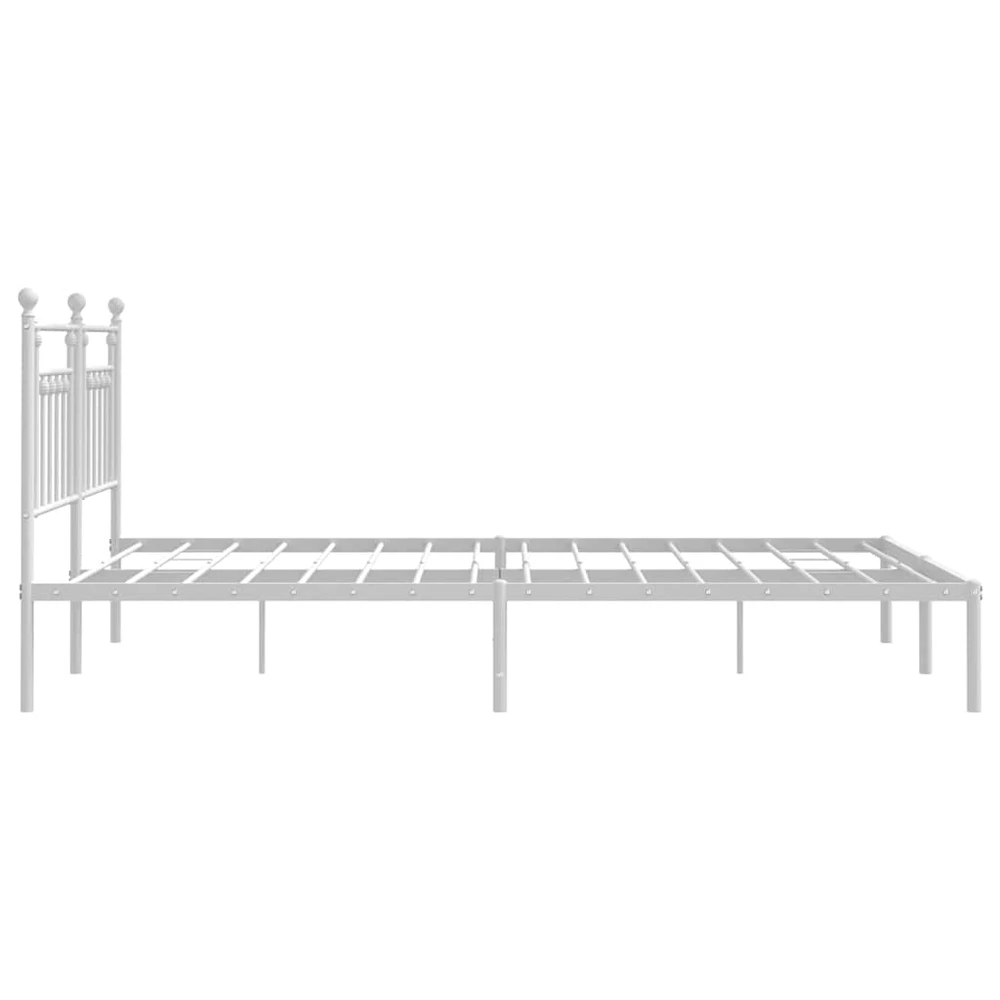 Lova Metalinis lovos rėmas su galvūgaliu, baltos spalvos, 183x213cm