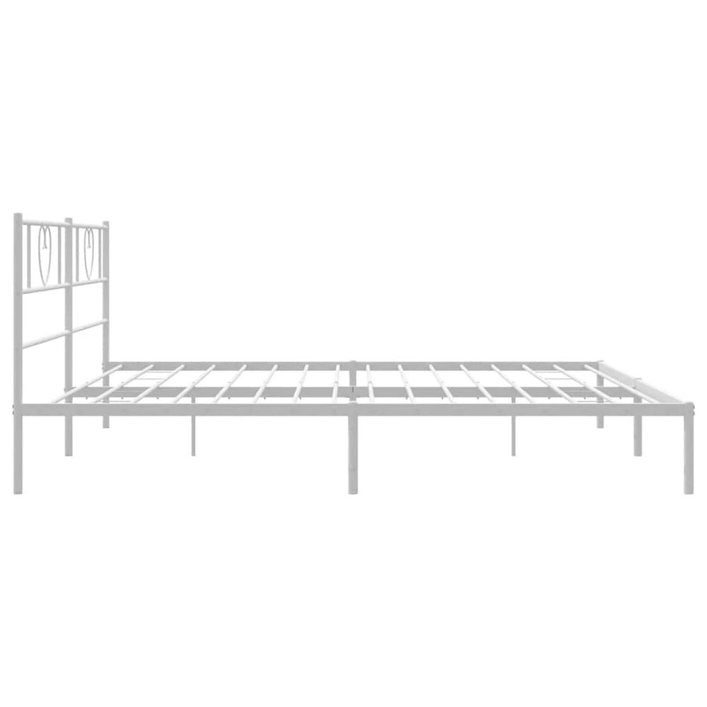Lova Metalinis lovos rėmas su galvūgaliu, baltos spalvos, 183x213cm