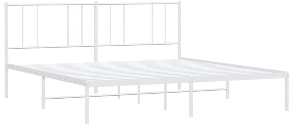 Lova Metalinis lovos rėmas su galvūgaliu, baltos spalvos, 183x213cm