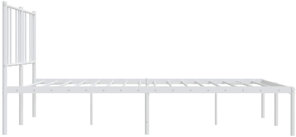 Lova Metalinis lovos rėmas su galvūgaliu, baltos spalvos, 193x203cm