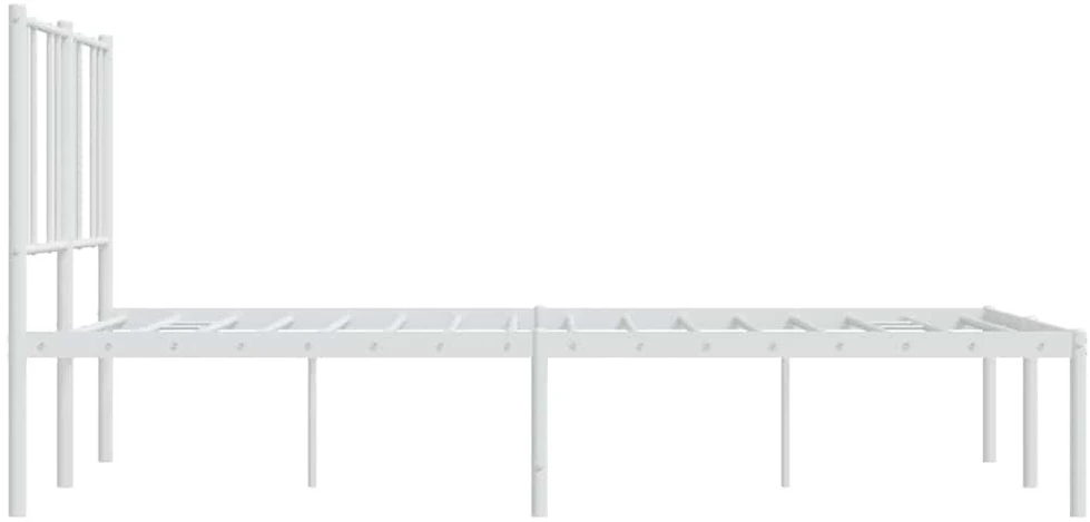 Lova Metalinis lovos rėmas su galvūgaliu, baltos spalvos, 135x190cm