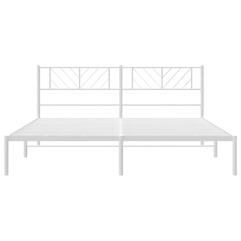 Lova Metalinis lovos rėmas su galvūgaliu, baltos spalvos, 183x213cm