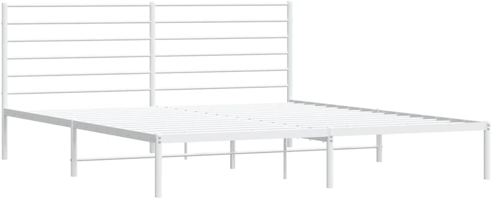 Lova Metalinis lovos rėmas su galvūgaliu, baltos spalvos, 193x203cm