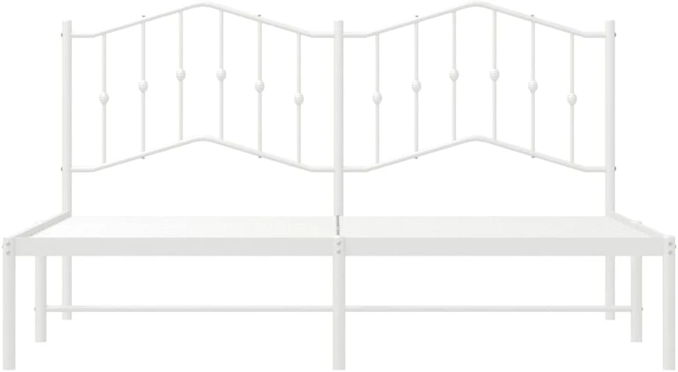 Lova Metalinis lovos rėmas su galvūgaliu, baltos spalvos, 183x213cm