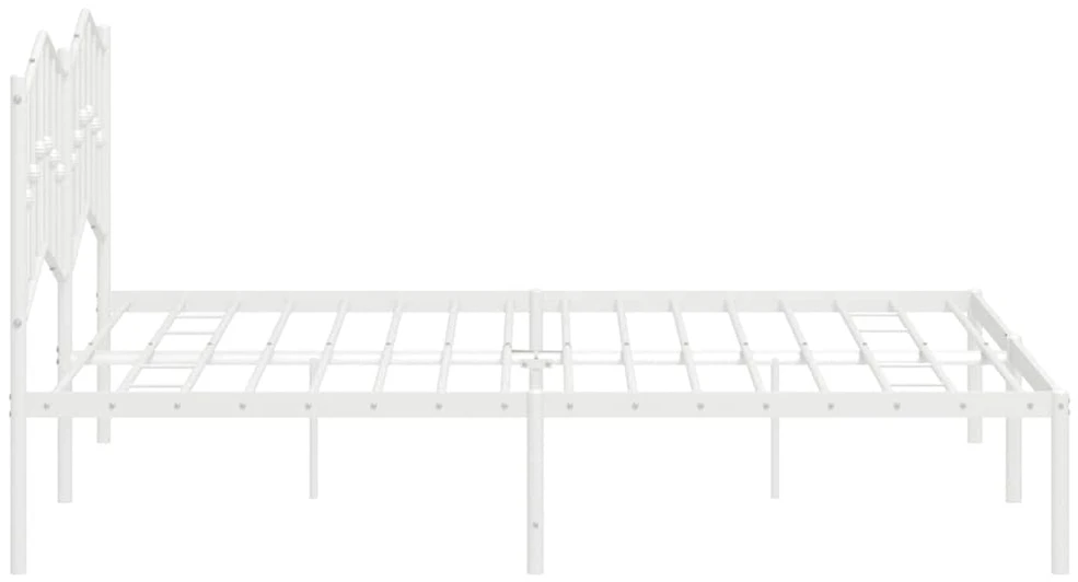 Lova Metalinis lovos rėmas su galvūgaliu, baltos spalvos, 183x213cm