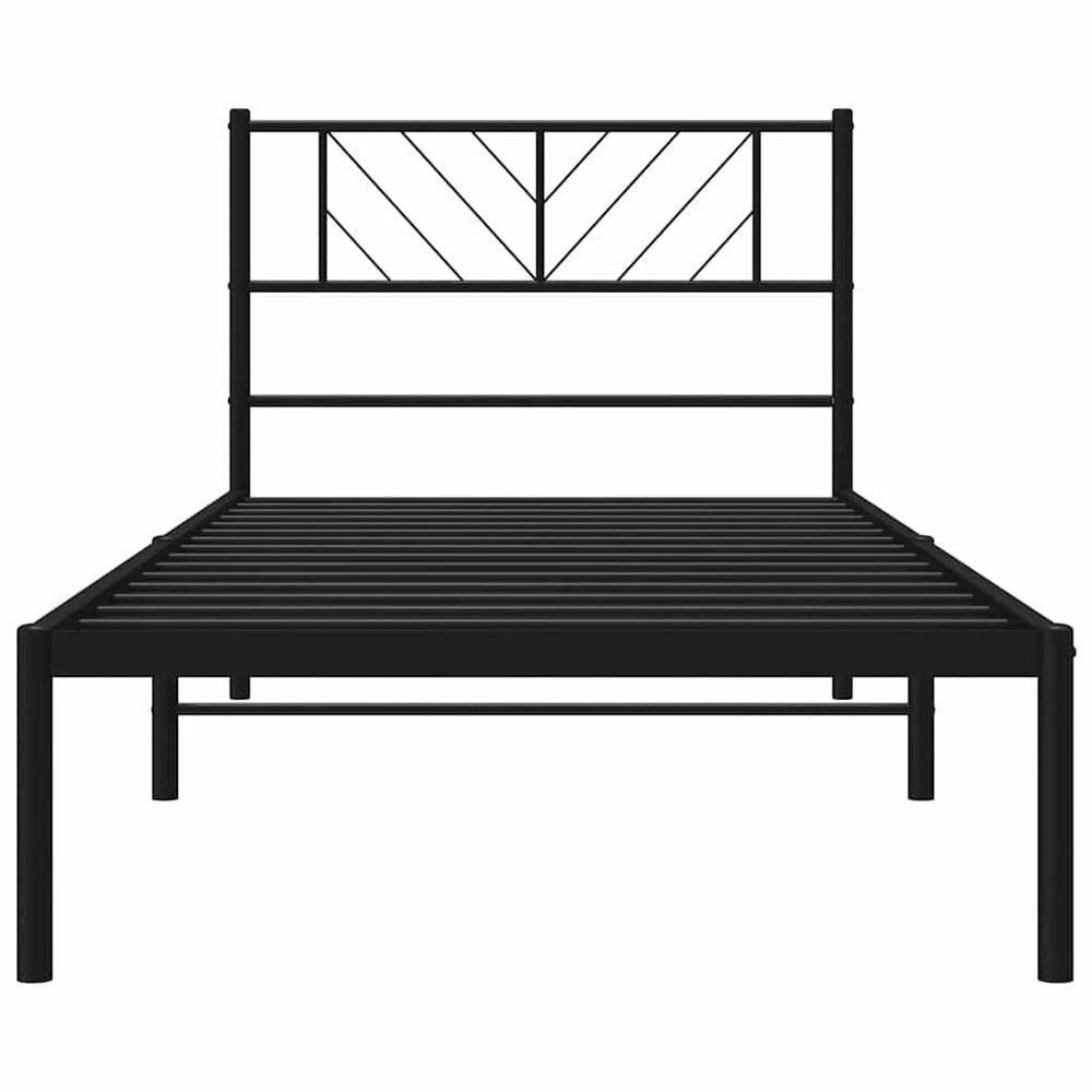 Lova Metalinis lovos rėmas su galvūgaliu, juodos spalvos, 107x203cm