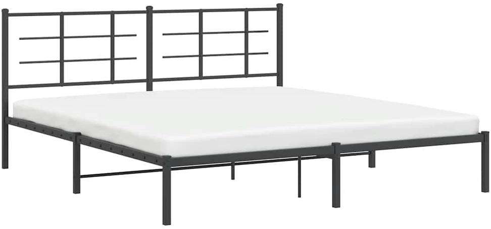 Lova Metalinis lovos rėmas su galvūgaliu, juodos spalvos, 183x213cm