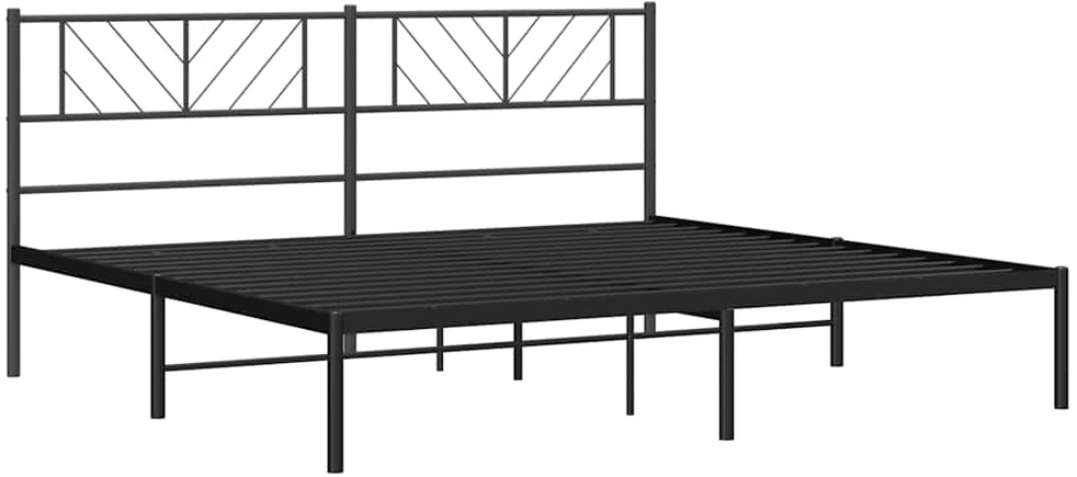 Lova Metalinis lovos rėmas su galvūgaliu, juodos spalvos, 183x213cm