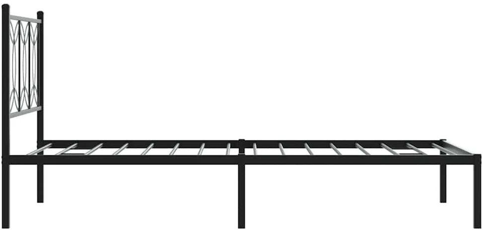 Lova Metalinis lovos rėmas su galvūgaliu, juodos spalvos, 107x203cm