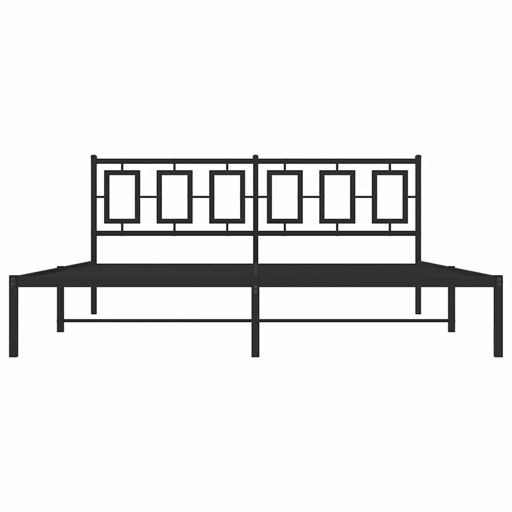 Lova Metalinis lovos rėmas su galvūgaliu, juodos spalvos, 183x213cm