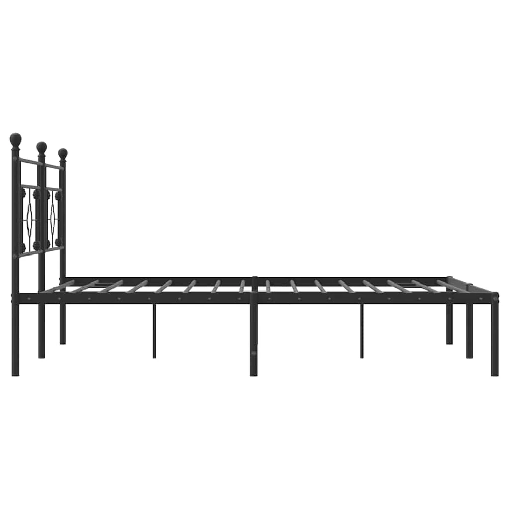Lova Metalinis lovos rėmas su galvūgaliu, juodos spalvos, 183x213cm