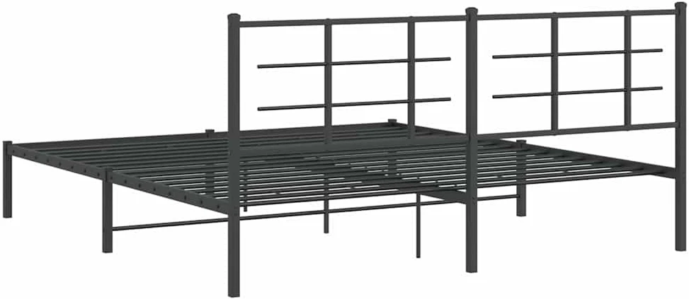 Lova Metalinis lovos rėmas su galvūgaliu, juodos spalvos, 183x213cm