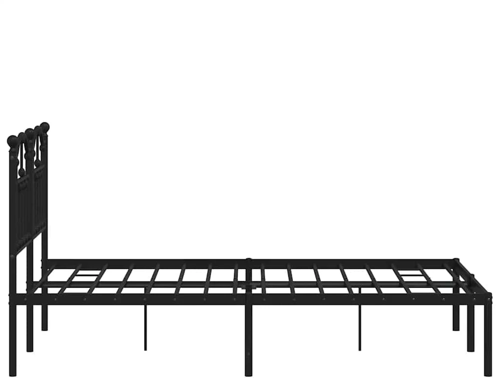Lova Metalinis lovos rėmas su galvūgaliu, juodos spalvos, 120x190 cm