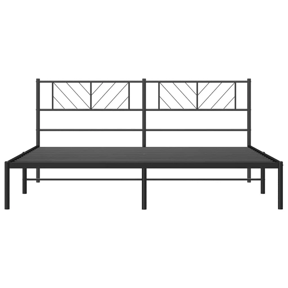Lova Metalinis lovos rėmas su galvūgaliu, juodos spalvos, 193x203cm