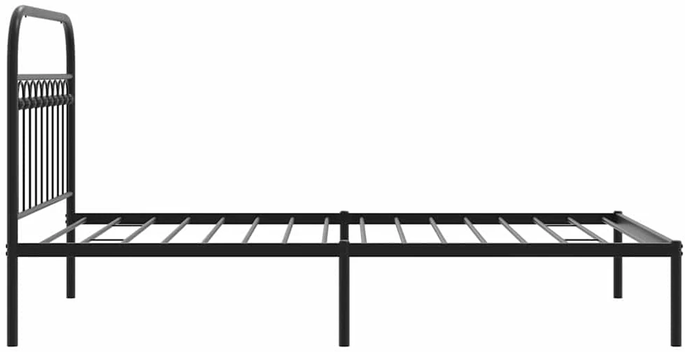 Lova Metalinis lovos rėmas su galvūgaliu, juodos spalvos, 107x203cm