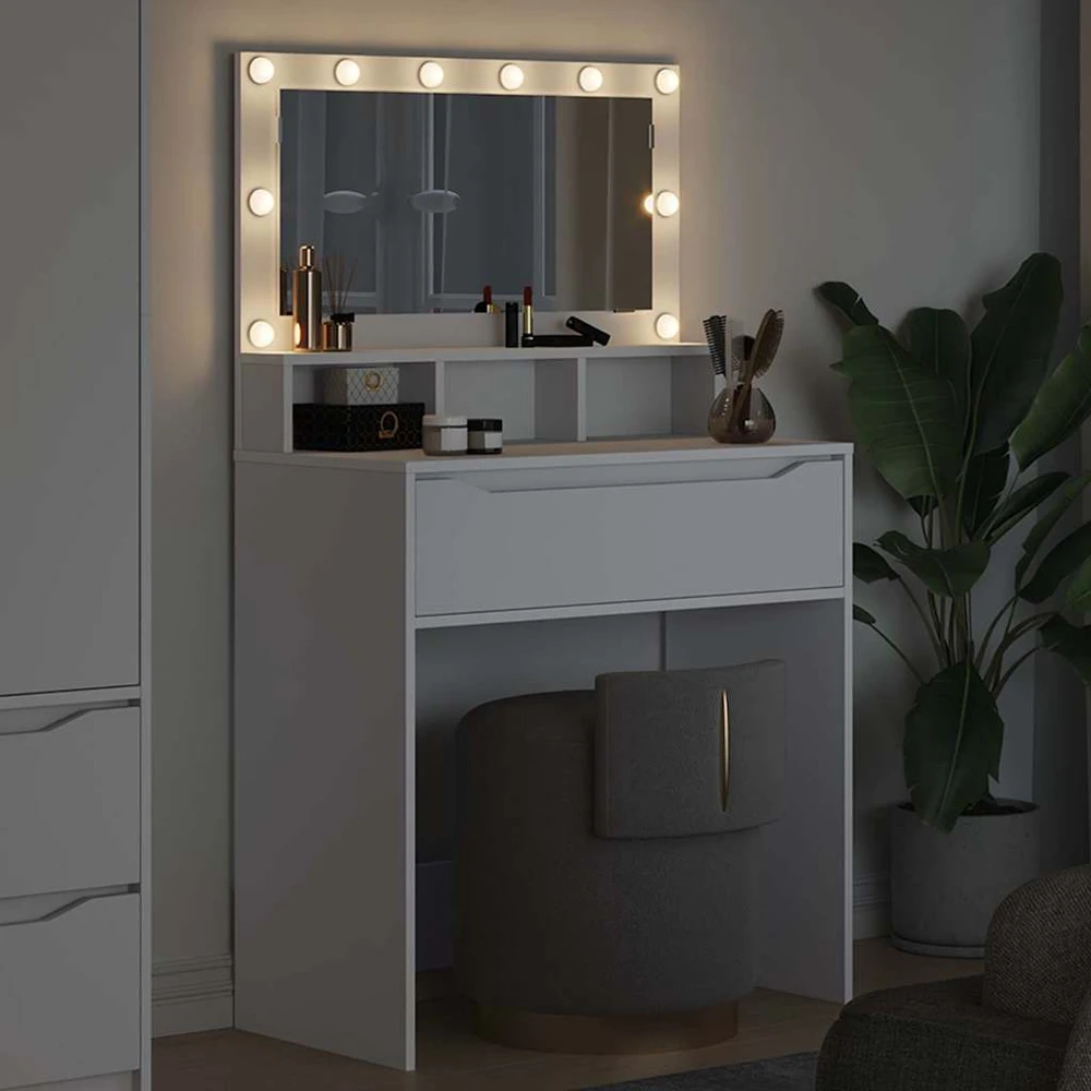 Miegamojo persirengimo stalai Balta 80 x 39,6 x 135 cm