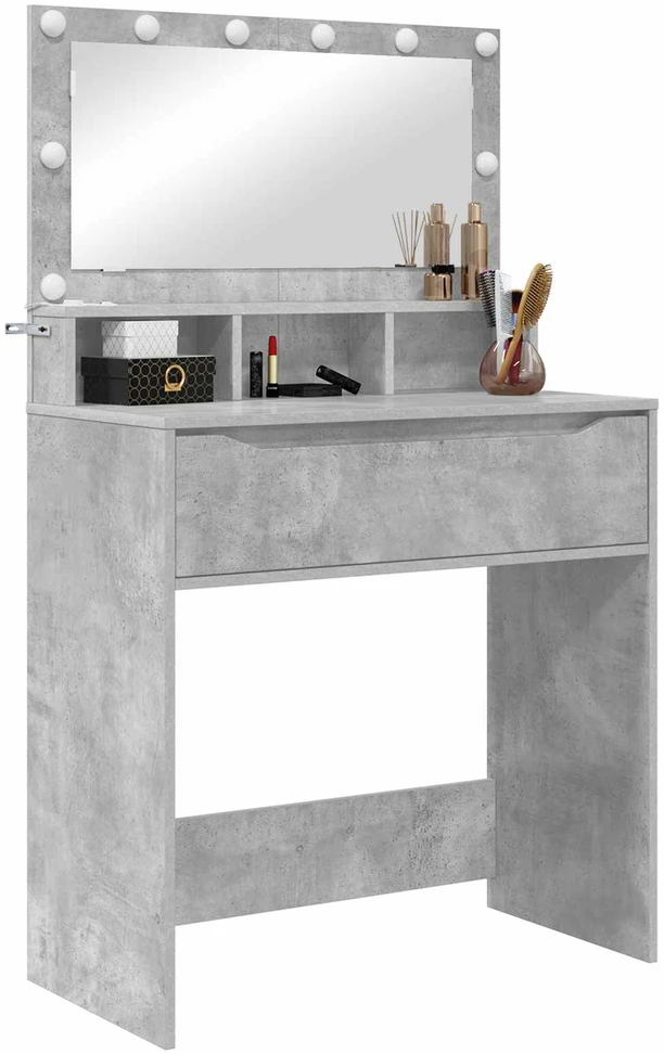 Miegamojo persirengimo stalai Betono pilka 80 x 39,6 x 135 cm