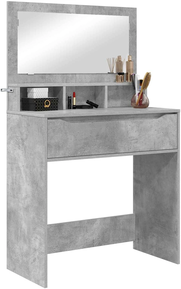 Miegamojo persirengimo stalai Betono pilka 80 x 39,6 x 135 cm