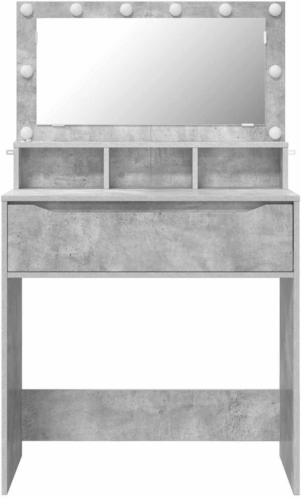 Miegamojo persirengimo stalai Betono pilka 80 x 39,6 x 135 cm