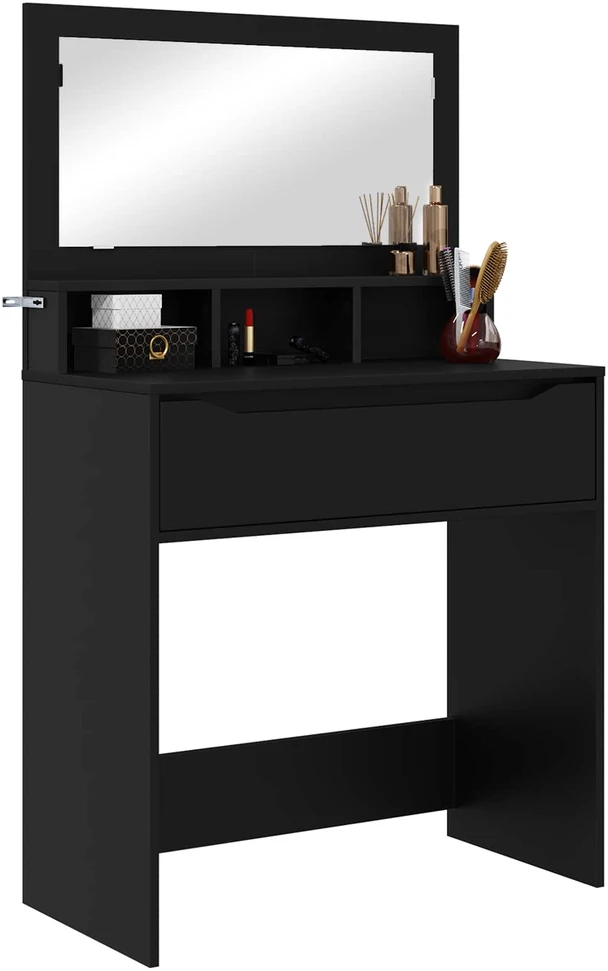 Miegamojo persirengimo stalai Juoda 80 x 39,6 x 135 cm