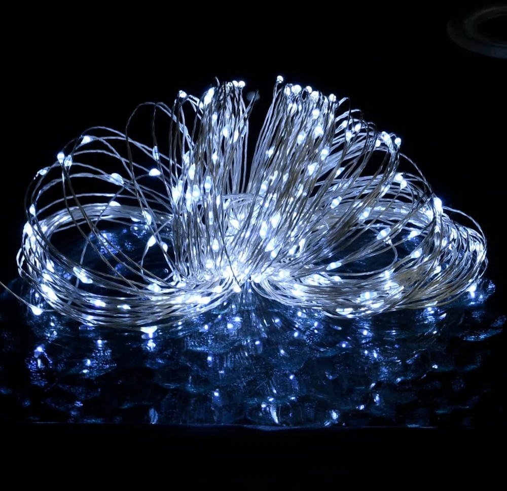 Mikro LED girlianda, 40m, 400 šaltų baltų LED, 8 funkcijos