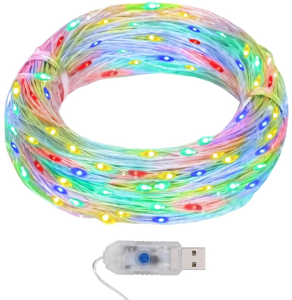 Mikro LED girlianda, 40m, 400 spalvotų LED, 8 funkcijos