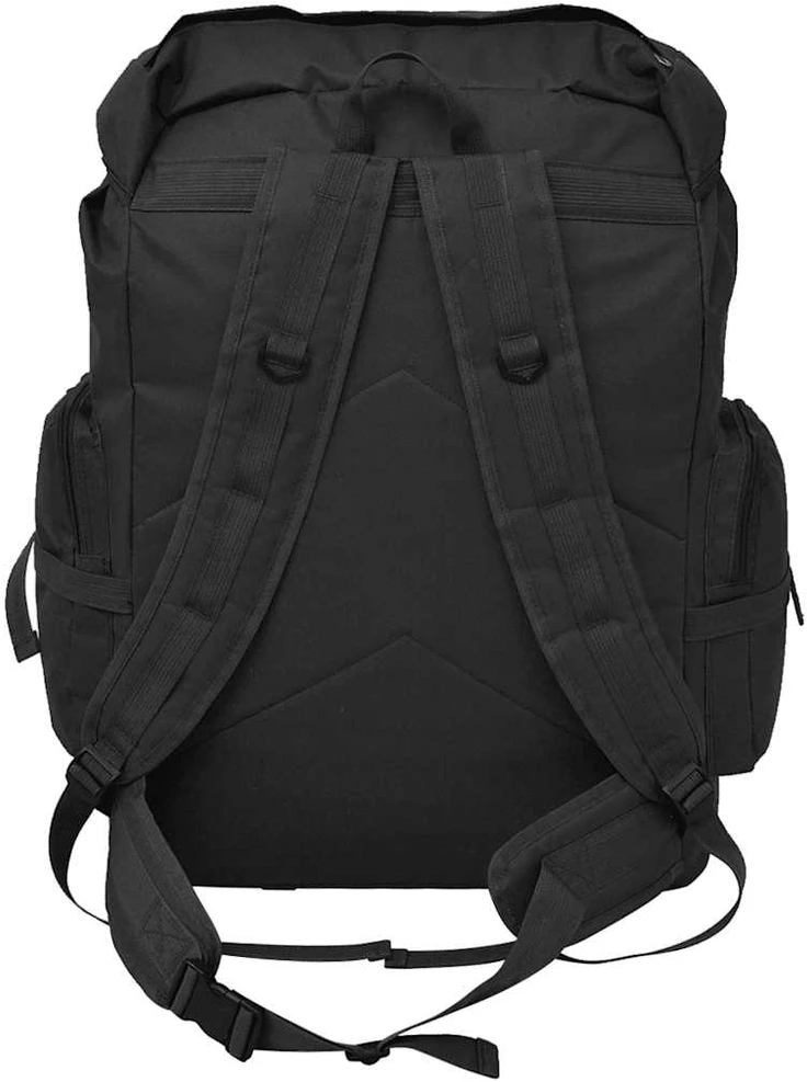 Militaristinio stiliaus kuprinė, 65 l, juoda