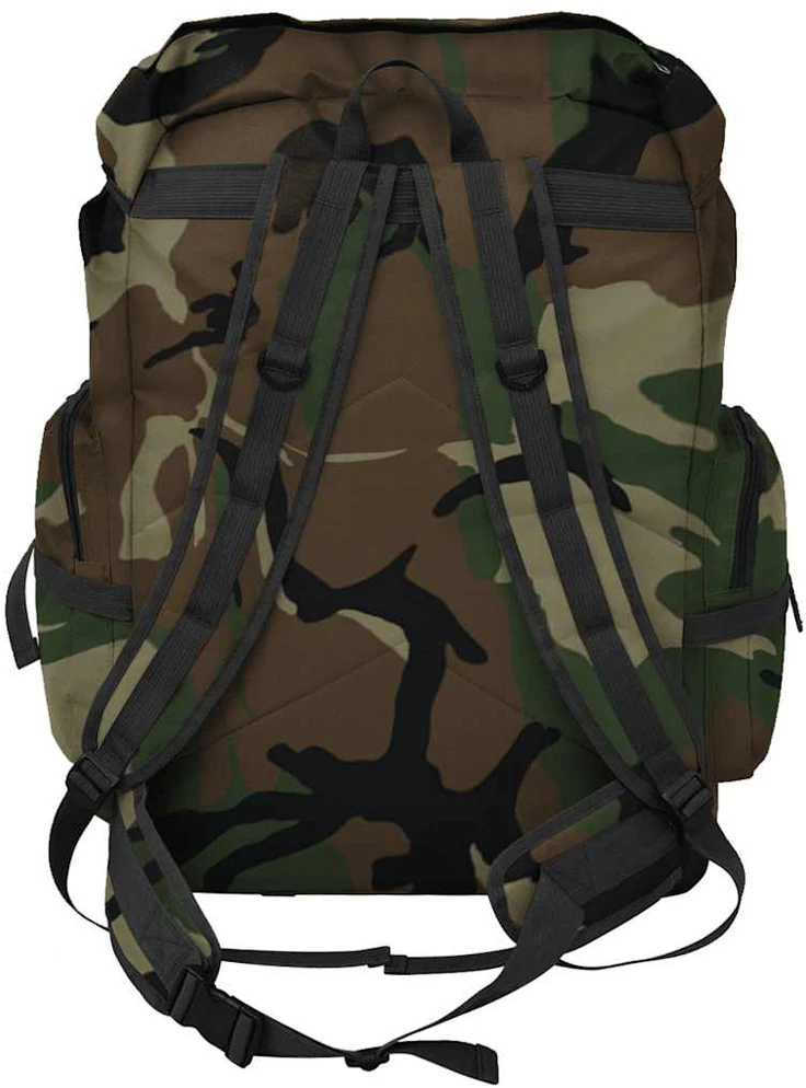 Militaristinio stiliaus kuprinė, 65 l, kamufliažo spalvos