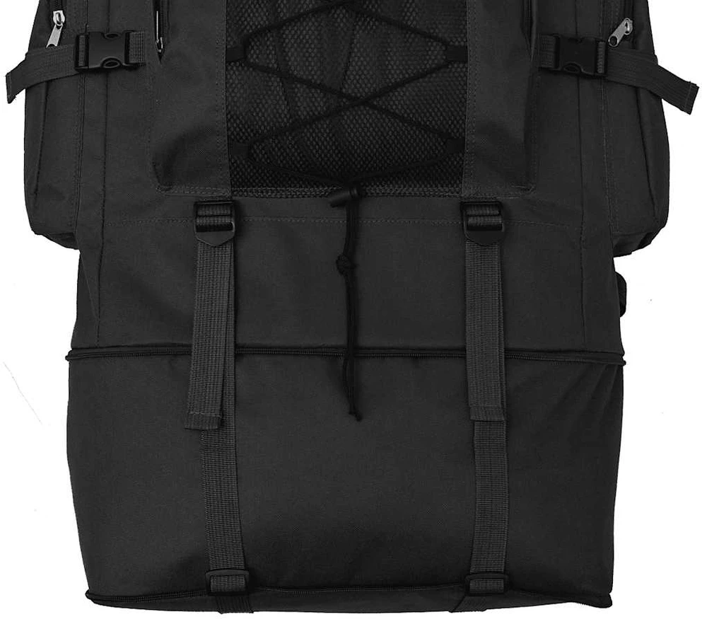 Militaristinio stiliaus kuprinė, XXL, 100 l, juoda