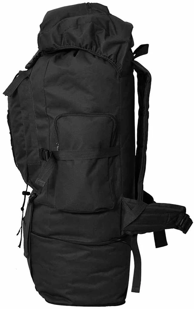Militaristinio stiliaus kuprinė, XXL, 100 l, juoda