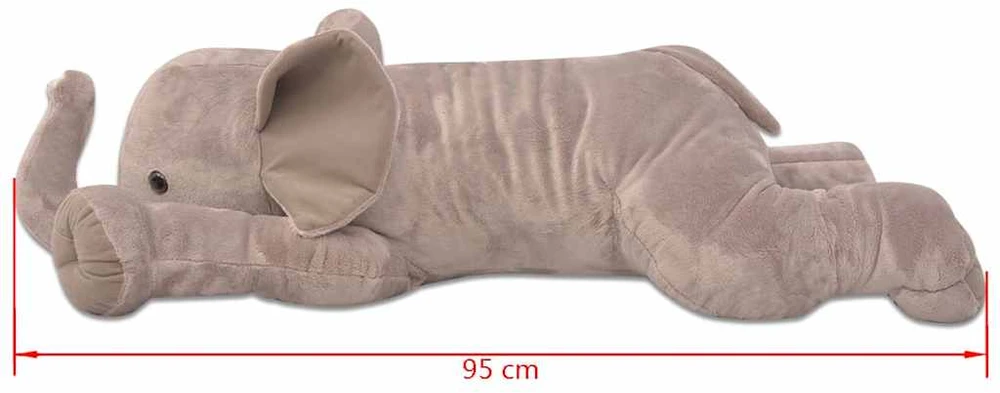 Minkštas pliušinis dramblys, XXL, 95 cm
