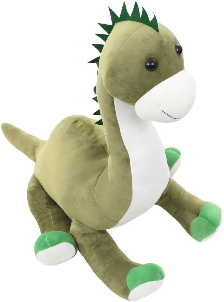 Minkštas žaislinis dinozauras-Brontozauras, žalias, pliušinis