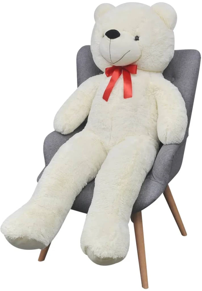 Minkštas žaislinis šuo, pliušinis, baltas, 170cm