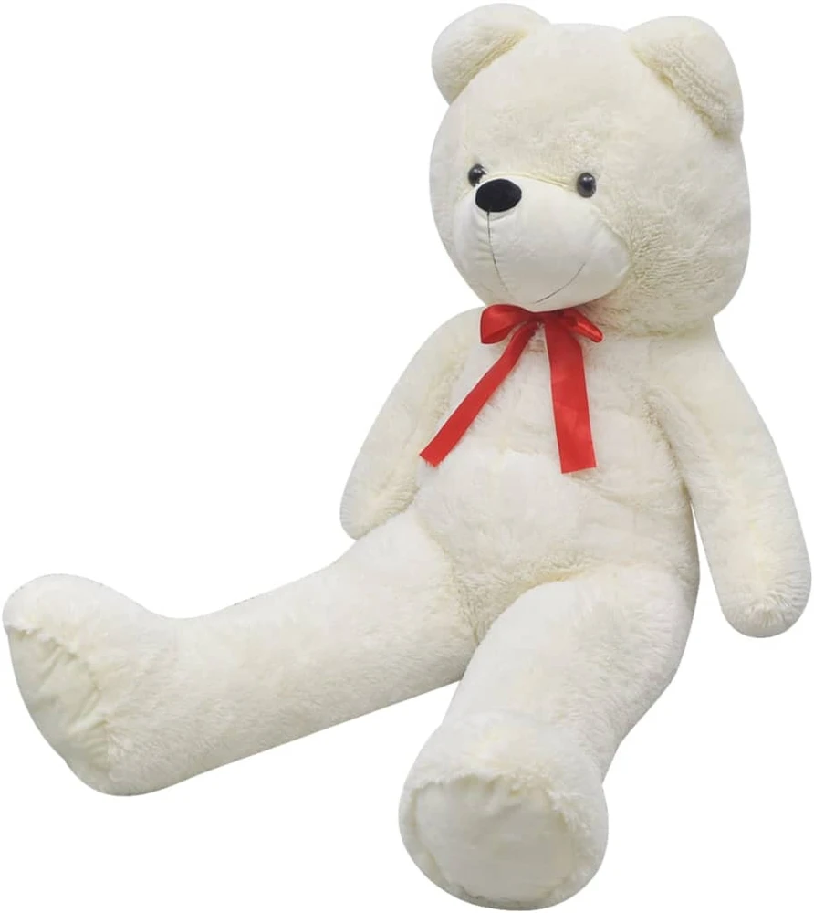 Minkštas žaislinis šuo, pliušinis, baltas, 170cm