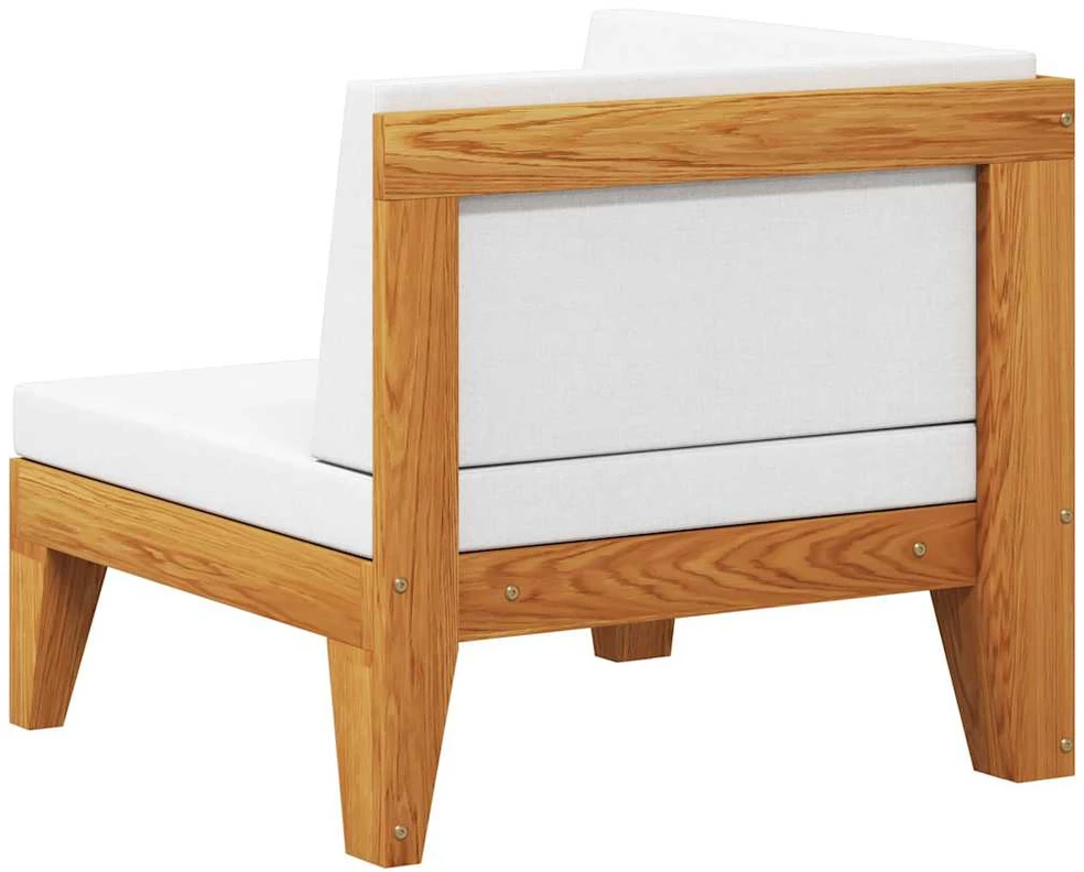 Modulinė kampinė sofa su kreminėmis pagalvėlėmis, akacija