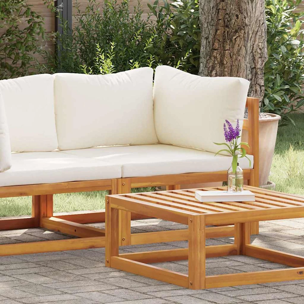 Modulinė kampinė sofa su kreminėmis pagalvėlėmis, akacija