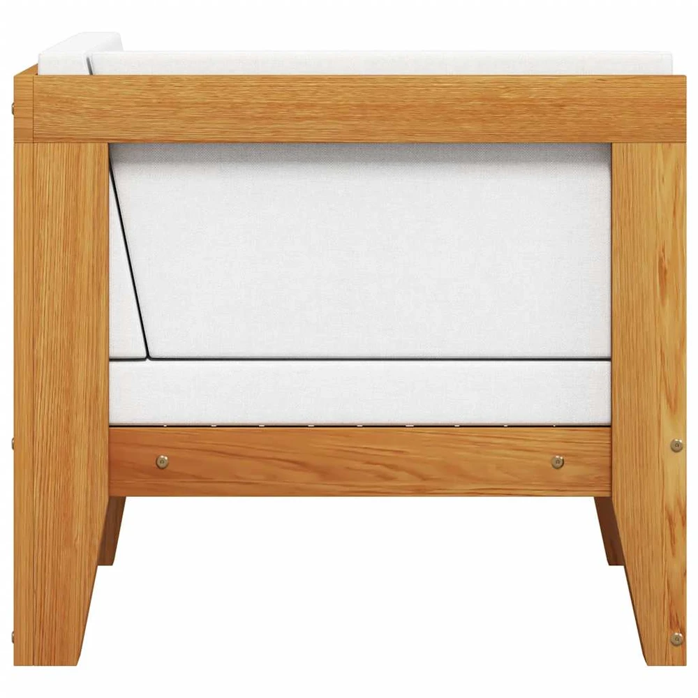 Modulinė kampinė sofa su kreminėmis pagalvėlėmis, akacija