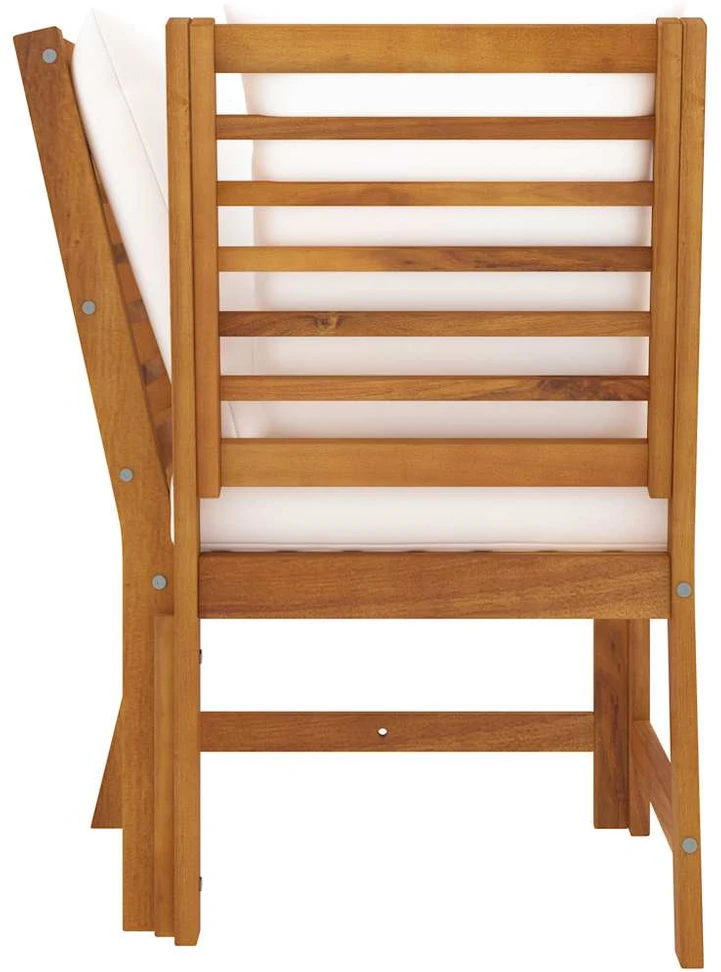 Modulinė kampinė sofa su kreminėmis pagalvėmis, akacija