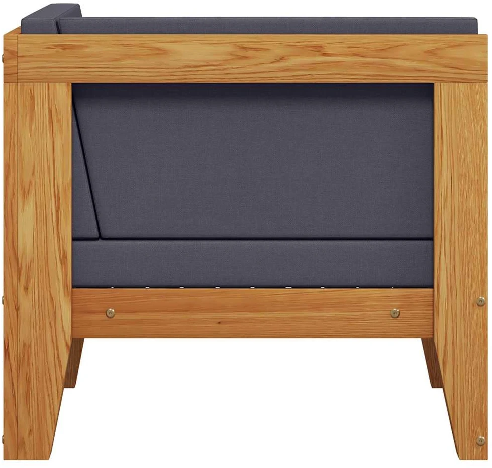 Modulinė kampinė sofa su tamsiai pilkomis pagalvėlėmis, akacija