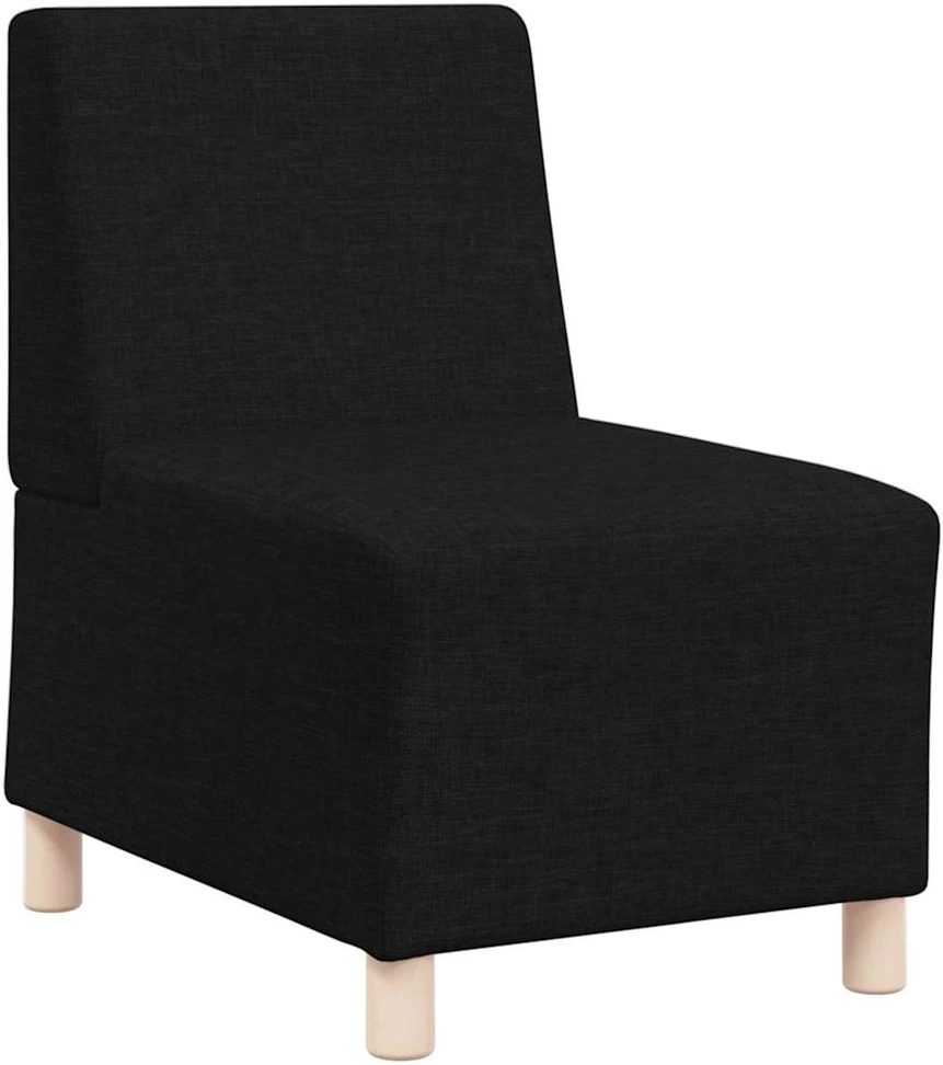 Modulinis sofa vienetas be rankų 2 vnt. Juoda audinys