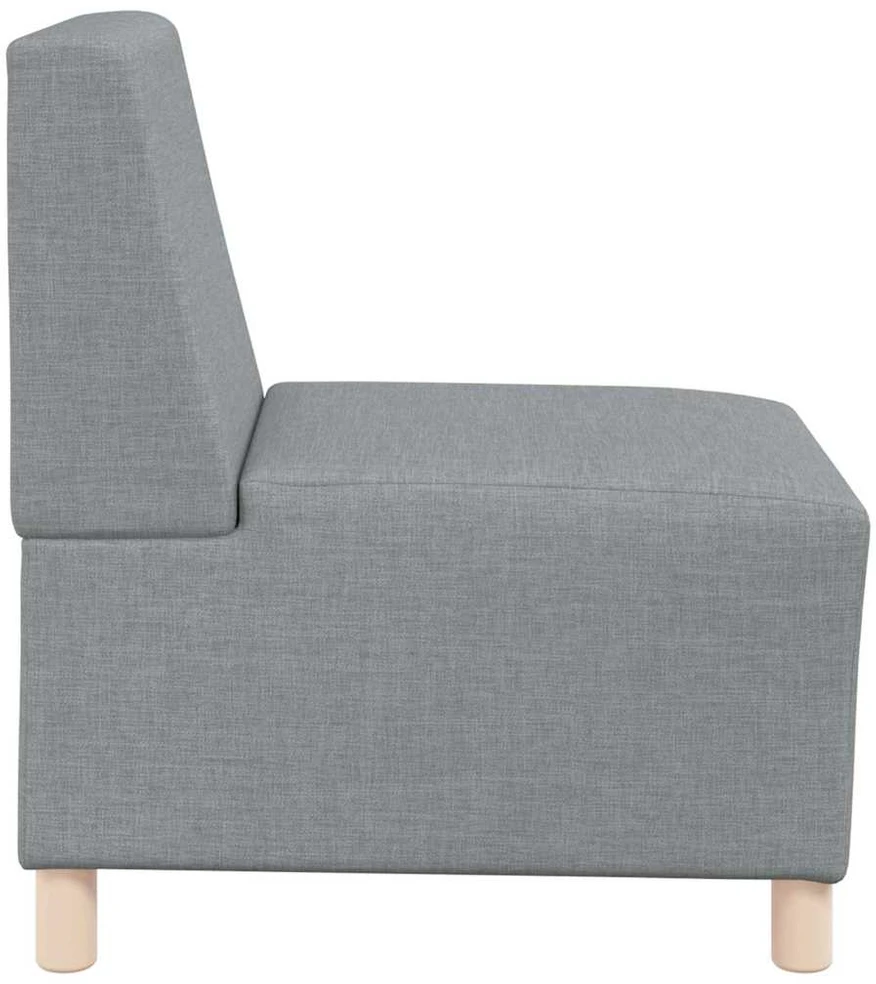 Modulinis sofa vienetas be rankų 2 vnt. Šviesiai pilka audinys